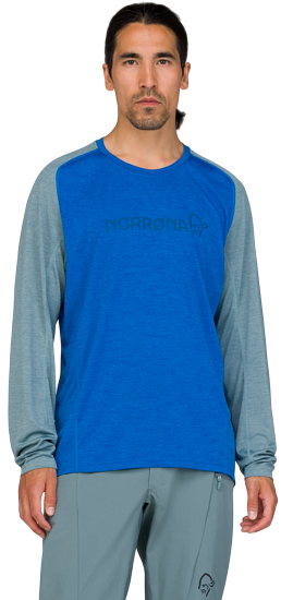 Лонгслив мужской Norrona Fjora Equaliser Lightweight LS Skydiver - Фото 5 большая