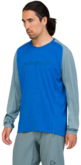 Лонгслив мужской Norrona Fjora Equaliser Lightweight LS Skydiver - Фото 7 большая