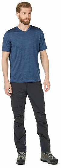 Футболка мужская Bergans Bloom Wool Tee Navy Mel - Фото 2 большая