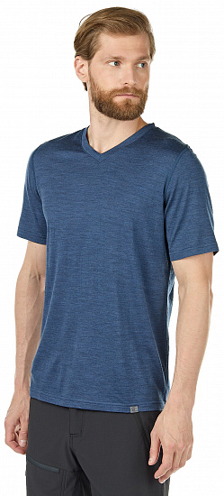 Футболка мужская Bergans Bloom Wool Tee Navy Mel - Фото 3 большая