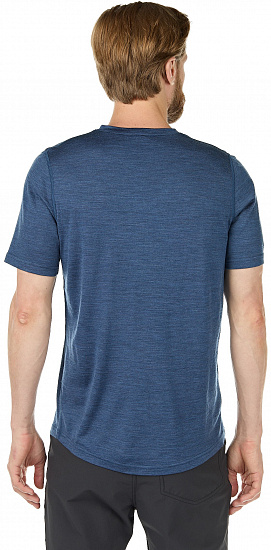 Футболка мужская Bergans Bloom Wool Tee Navy Mel - Фото 4 большая