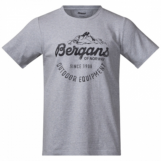 Футболка мужская Bergans Classic Tee Grey Mel/Black