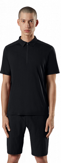Футболка мужская Arcteryx Veilance Frame Ss Polo Black - Фото 2 большая