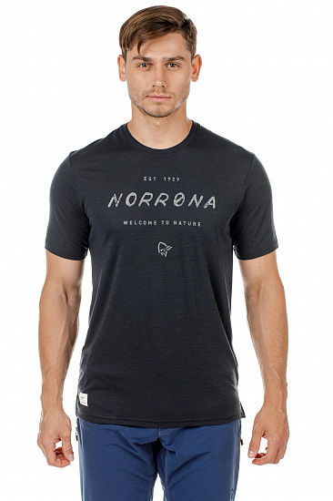 Футболка мужская Norrona Svalbard Wool Caviar - Фото 2 большая