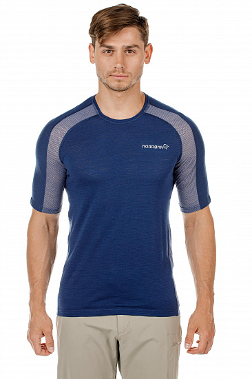 Футболка мужская Norrona Bitihorn Wool Indigo Night - Фото 2 большая