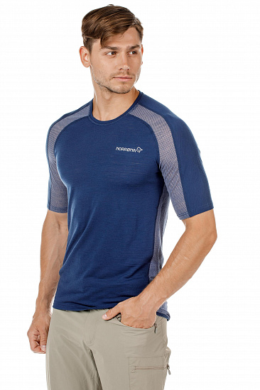 Футболка мужская Norrona Bitihorn Wool Indigo Night - Фото 3 большая