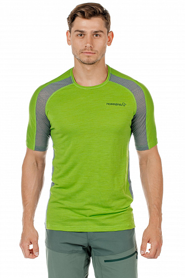 Футболка мужская Norrona Bitihorn Wool Bamboo Green - Фото 2 большая