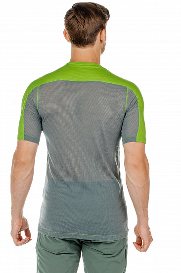 Футболка мужская Norrona Bitihorn Wool Bamboo Green - Фото 4 большая