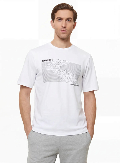 Футболка мужская Bask Topography Mt V2 Белый - Фото 2 большая