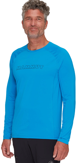 Лонгслив мужской Mammut Selun FL Logo/Glacier Blue - Фото 3 большая