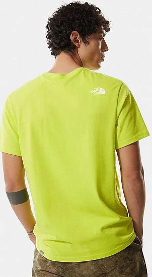 Футболка мужская The North Face Mountain Line Ss Sulphur Spring Green - Фото 6 большая