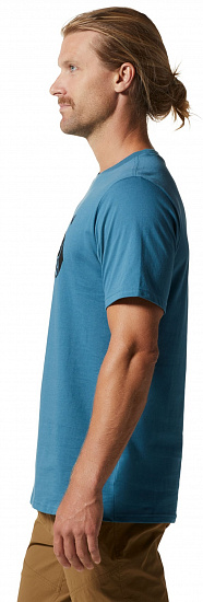 Футболка мужская Mountain Hardwear Logo SS Caspian - Фото 3 большая
