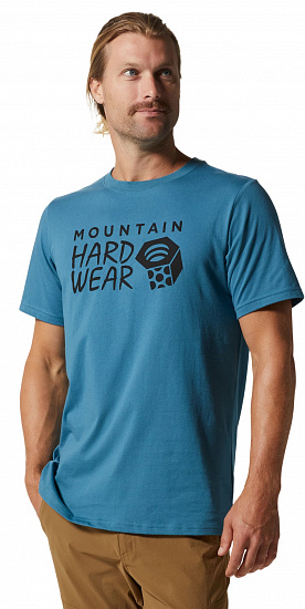 Футболка мужская Mountain Hardwear Logo SS Caspian - Фото 5 большая