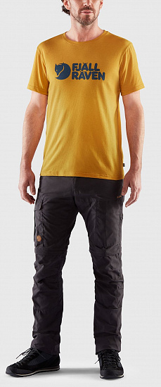 Футболка мужская Fjallraven Fjallraven Logo Ochre - Фото 3 большая