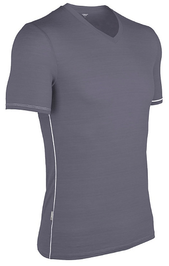 Футболка мужская Icebreaker Anatomica SS V Monsoon/White - Фото 1 большая