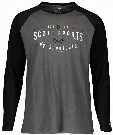 Футболка мужская Scott 20 Casual Raglan Slub Dark Grey/Black - Фото 1 большая