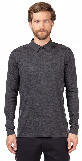 Поло мужское Arcteryx Veilance Frame LS Soot Heath - Фото 3 большая