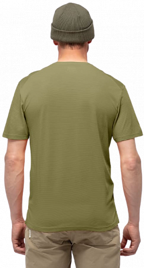 Футболка мужская Norrona Svalbard Wool Olive Drab/Caviar - Фото 3 большая