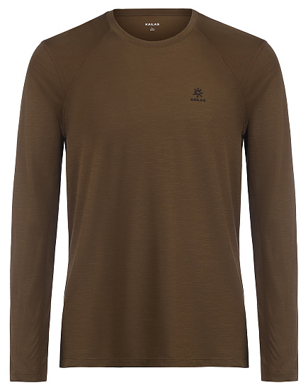 Лонгслив мужской Kailas H1 Crew Neck Wool Functional Cinnabar Yellow Brown - Фото 1 большая