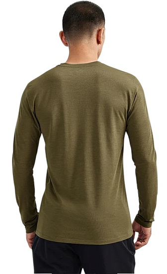 Лонгслив мужской Kailas H1 Crew Neck Wool Functional Cinnabar Yellow Brown - Фото 3 большая