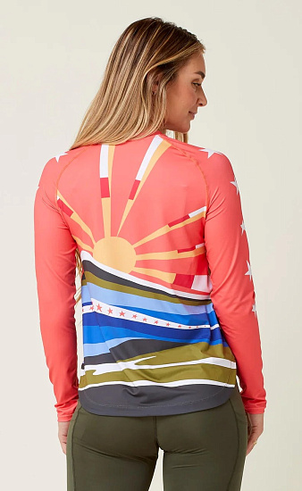 Футболка женская Krimson Klover Sara L/S Sunburst Coral - Фото 3 большая