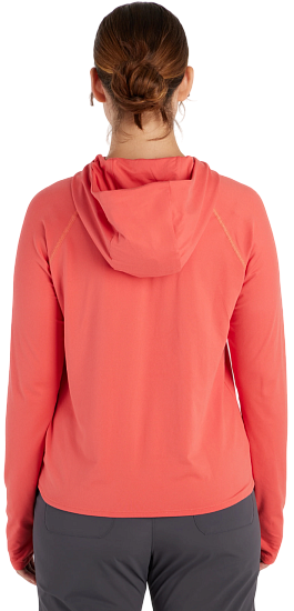 Лонгслив женский Marmot Windridge Hoody Grapefruit - Фото 4 большая