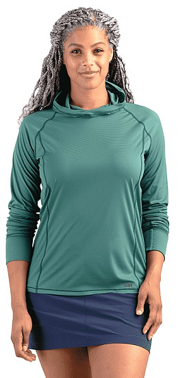 Футболка женская OR Echo Hoody Blue Spruce - Фото 2 большая