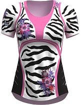 Футболка женская Crazy Idea Voltage Black/Zebra