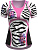 Футболка женская Crazy Idea Voltage Black/Zebra - Фото 1 малая