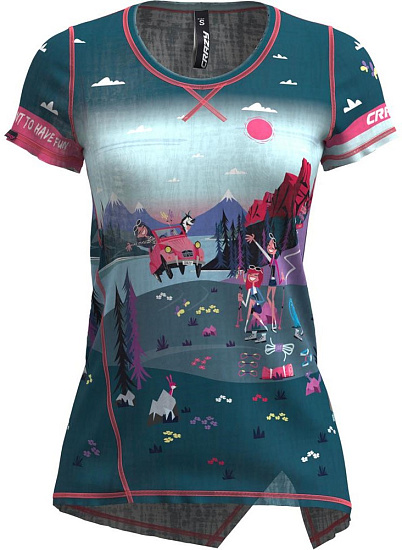 Футболка женская Crazy Idea Aloha I Love Mountain - Фото 1 большая