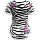 Футболка женская Crazy Idea Slash Black/Zebra - Фото 2 малая