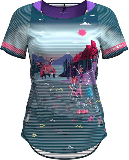 Футболка женская Crazy Idea Slash I Love Mountain - Фото 1 большая