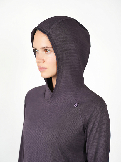 Лонгслив женский Mountain Equipment Glace Hooded Nightshade - Фото 7 большая