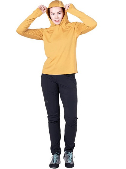 Лонгслив женский Mountain Equipment Glace Hooded Butterscotch - Фото 5 большая