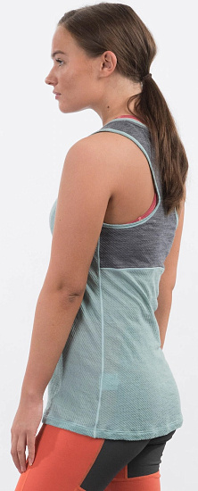 Майка женская Bergans Floyen Wool Misty Forest/Solid Dark Grey - Фото 2 большая