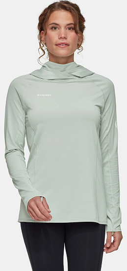 Лонгслив женский Mammut Selun FL Sun Hoody Silver Sage - Фото 2 большая