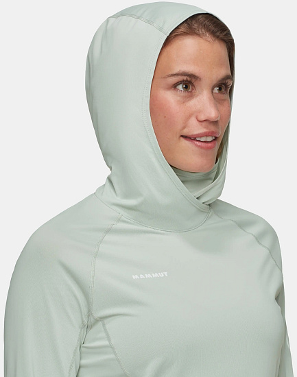 Лонгслив женский Mammut Selun FL Sun Hoody Silver Sage - Фото 5 большая