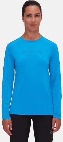 Лонгслив женский Mammut Selun FL Logo Glacier Blue - Фото 2 большая