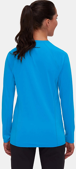 Лонгслив женский Mammut Selun FL Logo Glacier Blue - Фото 4 большая