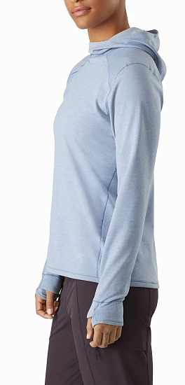 Лонгслив женский Arcteryx Motus Ar Hoody Zephyr Heather - Фото 2 большая