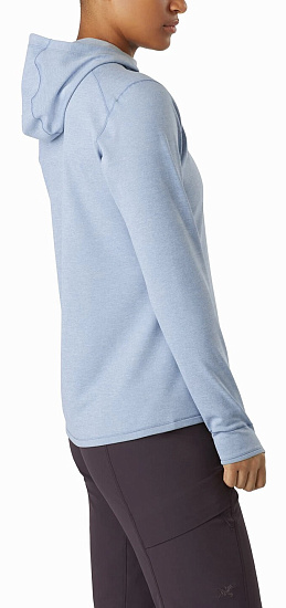 Лонгслив женский Arcteryx Motus Ar Hoody Zephyr Heather - Фото 3 большая