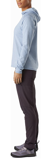 Лонгслив женский Arcteryx Motus Ar Hoody Zephyr Heather - Фото 6 большая