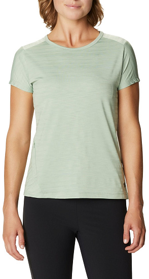 Футболка женская Mountain Hardwear Mighty Stripe SS T White Fern - Фото 1 большая