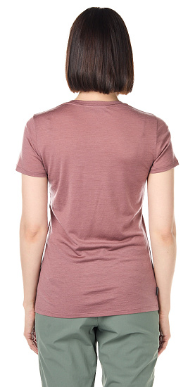 Футболка женская Icebreaker Tech Lite SS Low Crewe The Good Life Suede - Фото 3 большая