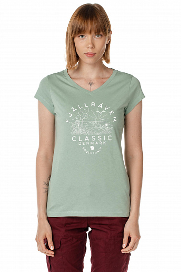 Футболка женская Fjallraven Fjallraven Classic DK Ocean Mist - Фото 2 большая