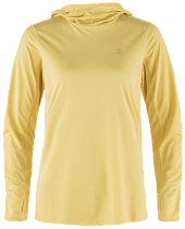 Лонгслив женский Fjallraven Abisko Sun-hoodie Mais Yellow