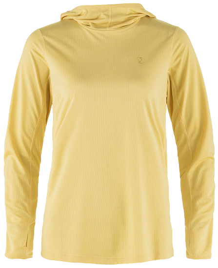 Лонгслив женский Fjallraven Abisko Sun-hoodie Mais Yellow - Фото 1 большая