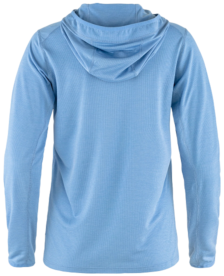 Лонгслив женский Fjallraven Abisko Sun-hoodie Ultramarine - Фото 5 большая