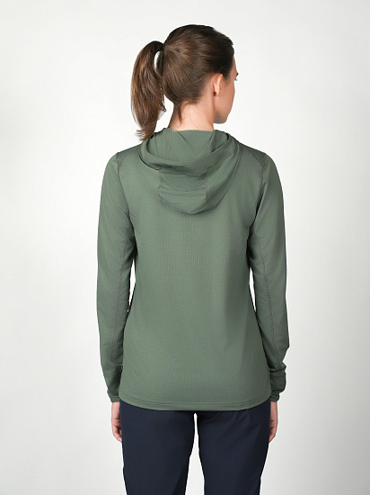 Лонгслив женский Fjallraven Abisko Sun-hoodie Patina Green - Фото 5 большая