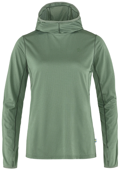 Лонгслив женский Fjallraven Abisko Sun-hoodie Patina Green - Фото 1 большая